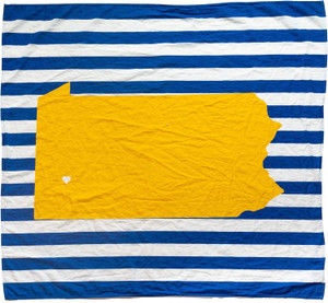 Pittsburgh Pitt Baby Blanket Organic Cotton Muslin Swaddle Blanket - 47" x 43" - Fans of Pitt Panthers Baby Gift for Boy