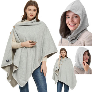 Radia Smart EMF Poncho and Hood Bundle, 5G Anti-Radiation, RF Shielding, Grey