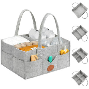 KeaBabies Diaper Caddy Organizer - Baby Organizer for Nursery, Car Sto