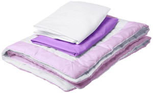 Baby Doll Bedding Modern Hotel Style Cradle Bedding Set, Lavender