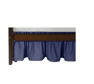 Baby Doll Gingham/Eyelet Patchwork Crib Skirt/Dust Ruffle, Navy