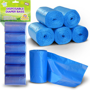 Mighty Clean Baby Disposable Diaper Bag Refill Rolls - Waste Sacks wit