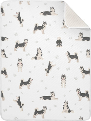 Malamute Dogs Baby Blanket for Boys Girls Cotton Throw Blanket Swaddle Blanket for Crib Stroller Nursery Receiving Blank