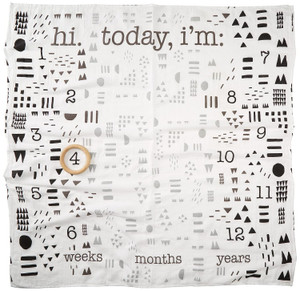 HonestBaby Baby Organic Cotton Milestone Blanket