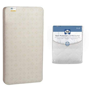 Sealy Baby Posture Haven Antibacterial 2-Stage Dual Firmness Waterproof Standard Toddler & Baby Crib Mattress and Stain