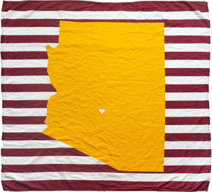 Tempe Arizona State Baby Blanket Organic Cotton Muslin Swaddle Blanket - 47" x 43" - Fans of Arizona State Baby Gift for