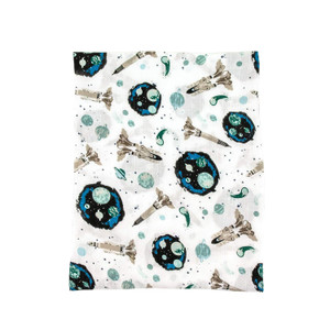Bebe au Lait Oh So Soft Muslin Swaddle Blanket, Space, Multicolor