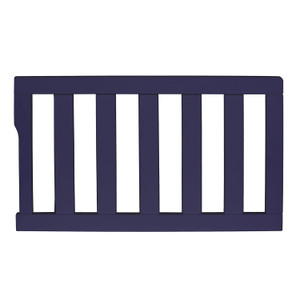 Convertible Crib Toddler Guard Rail In Navy, Converts Cribs To Toddler Beds, Solid Wood Construction