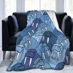 Cute Cartoon Walrus Baby Blankets Soft Warm Fuzzy Plush Bed Throw Blanket for Newborn Infant Toddler Girls Boys Kids, 30