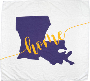 Fans of LSU Baby Blanket Organic Cotton Muslin Swaddle Blanket - 47" x 43" - LSU Tigers Baby Gift Boys Girls Newborn Rec