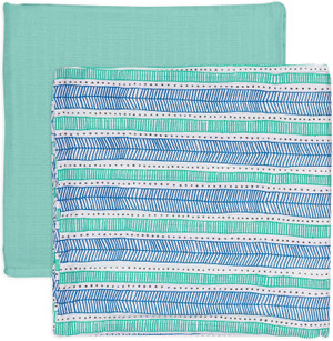 HonestBaby unisex-baby 2-Pack Organic Cotton Swaddle Blankets (LEGACY)