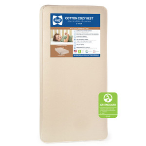 Cotton Cozy Rest Breathable Cotton 2-Stage Dual Firmness Waterproof Baby Crib Mattress & Toddler Bed Mattress, 204 Premi