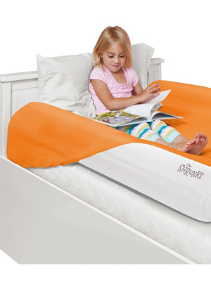 (2-Pack) Shrunks Inflatable Bed Rail for Toddlers, Kids, Adults, and Elderly | Portable Toddler Bed Bumpers for Travel o
