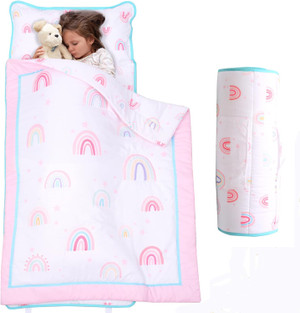 Toddler Nap Mat - Cozy & Portable Kids Nap Mat for Preschool,Sleeping Mat with Removable Pillow,Perfect for Ages 3-7 boy