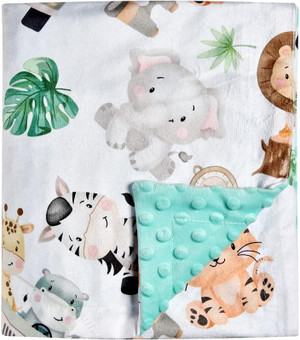 Baby Blanket Super Soft Minky Blanket Cute Animal Blanket with Dotted Backing for Newborns Nursery Stroller Receiving To