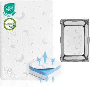 Pack and Play Mattress, 38x26 Thick Memory Foam Pack N Play mattresses for Baby and Toddler, Portable Pack Play Mattress
