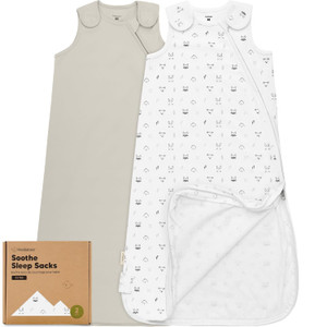 2-Pack Organic Sleep Sacks, 100% Cotton -Baby Sleeping Sack, Wearable Blanket Baby, Sleep Sack for Babies, Toddler Swadd