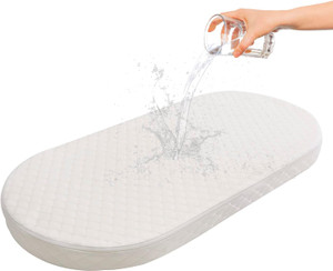 Baby Bassinet Mattress, Breathable, Hypoallergenic, Premium Foam, Non-Toxic, Oval Shaped with Removal Waterproof Cover,1