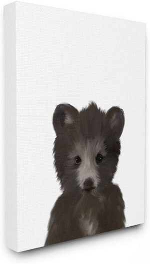 The Kids Room by Stupell Baby Black Bear Animal Kids Painting Canvas Wall Art, 36 x 48, Multi-Color