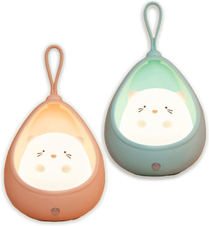 TriPro Cute Kitty Motion Sensor Night Light Wall Lamp (2 Packs),Rechargable,Bedroom Decoration for Kids Baby Toddler Tee