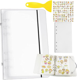 Sticker Collecting Album 100 Sheets Blank Reusable Sticker Book Collecting Album Sticker Album for Collecting Stickers,