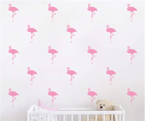20 Pcs/Set 15x8.8cm Flamingo Wall Decal Vinyl Art Sticker Tropical Animal Bird Decor for Kids Room Bedroom Pattern Decor