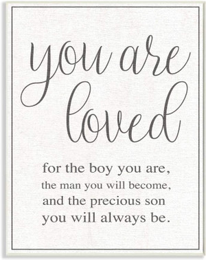 Stupell Industries You Are Loved Oversized Wall Plaque Art, Proudly Made in USA