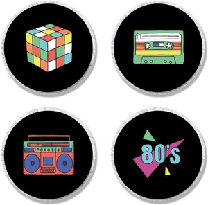 MAGJUCHE 80s Retro Candy Stickers, Totally 1980s Party Sticker Labels for Favors, Boxes, Party Supply, Fit, 304 Count