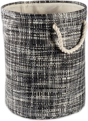 DII Woven Paper Storage Bin, Tweed, Black, Medium