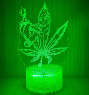 420 Leaf 3D LED Table Lamp Night Light Optical Visual Illusion Home Decor Lighting