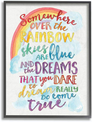 Stupell Industries Somewhere Rainbow Wall Art, 11x14, Multi-Color