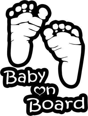 TOTOMO Baby on Board Sticker for Cars Funny Cute Safety Caution Decal Sign for Car Window and Bumper No Need for Magnet