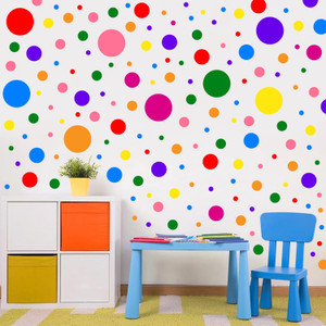 1240Pcs Polka Dot Wall Decals Colorful Boho Wall Decal Peel and Stick Kids Wall Decals Removable Round Circle Rainbow Wa