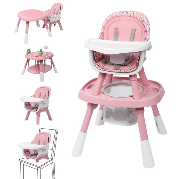 Xilingol 15-in-1 Convertible High Chair, 2-in-1 Baby Highchair & Activ