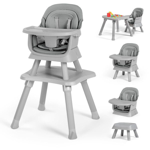 Kinder King Baby High Chair, 8 in 1 Coverts to Dining Booster Seat/Kid