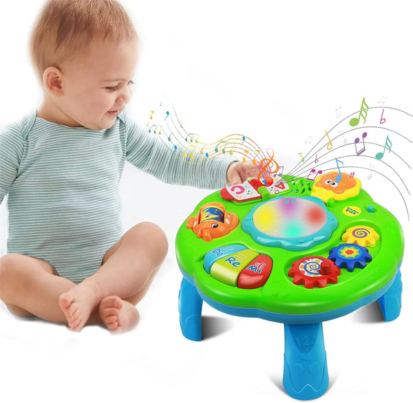Baby Toys 6-12 Months, Baby Activity Table Center, Musical Toys for In