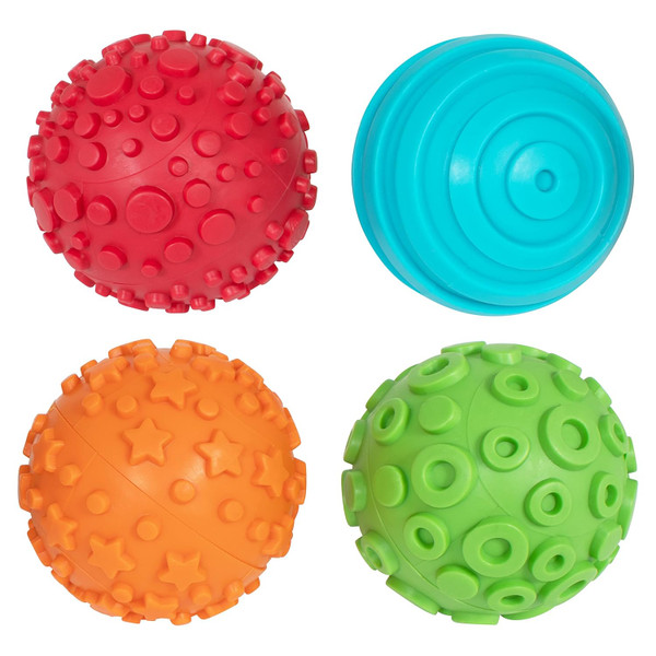 READY 2 LEARN Paint and Dough Texture Spheres - Set of 4 - Ages 2 + -