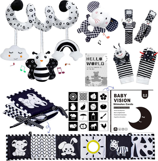 Black and White Sensory Toys for Babies,Montessori Toys for Babies,Hig