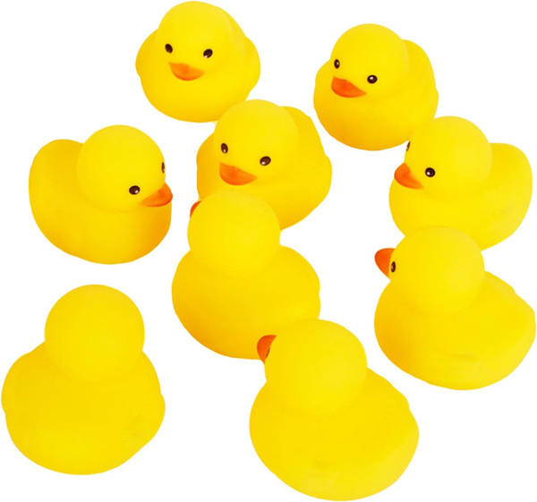 Bath Duck Toys 10PCS Mini Rubber Ducks Squeak and Float Ducks Baby Sho