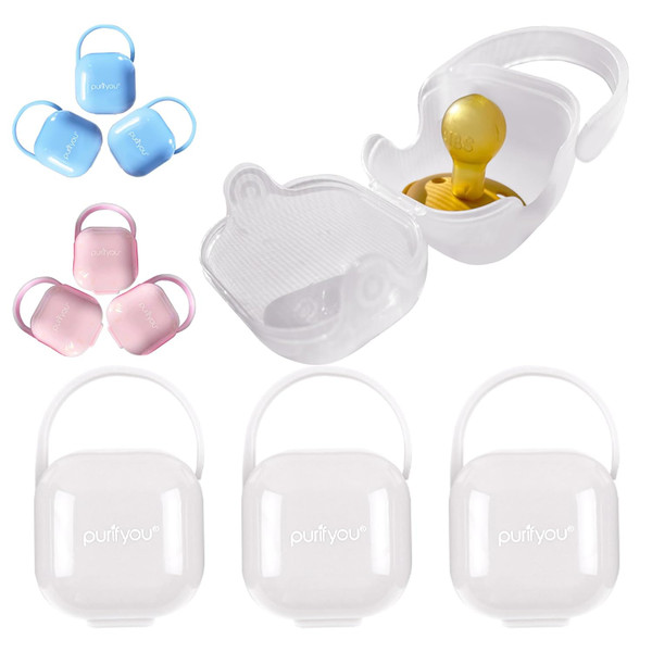 purifyou BPA-Free baby pacifier holder & Nipple Shield Cases - Set of