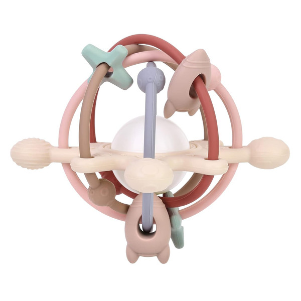 Baby Teething Toy for Babies 3-12 Months, Silicone Baby Teether Toys w
