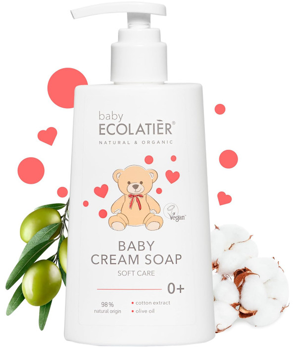 Baby Cream Soap - Soft Care - 98% Natural Ingredients, Vegan Certified