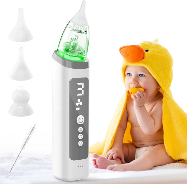 Nasal Aspirator for Baby, Baby Nose Sucker with 3 Suction Levels, Baby