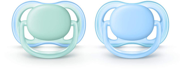 Philips Avent Ultra Air Pacifier, 0-6 months, blue/green, 2 pack, SCF2