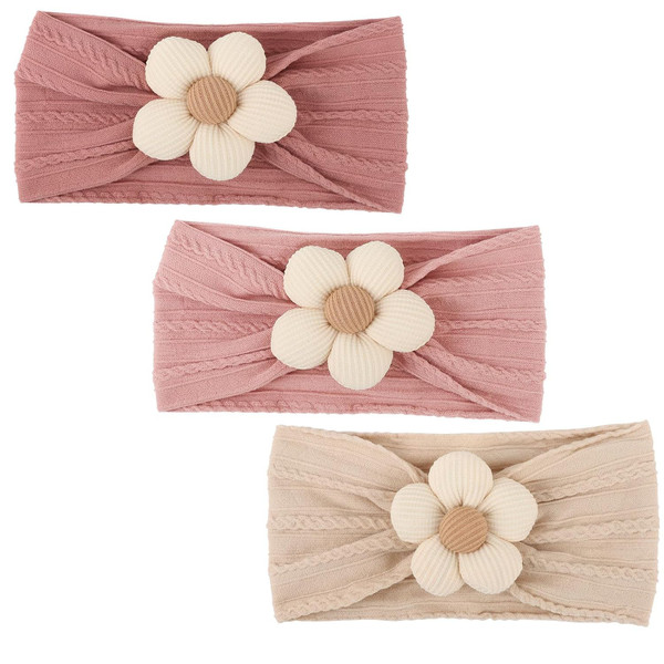 DRESHOW BQUBO Baby Flower Headbands Baby Girls Nylon Headbands Stretch