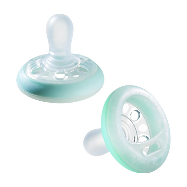 Tommee Tippee Breast Like Night Pacifier, 0-6 Months, Pack of 2 Pacifi