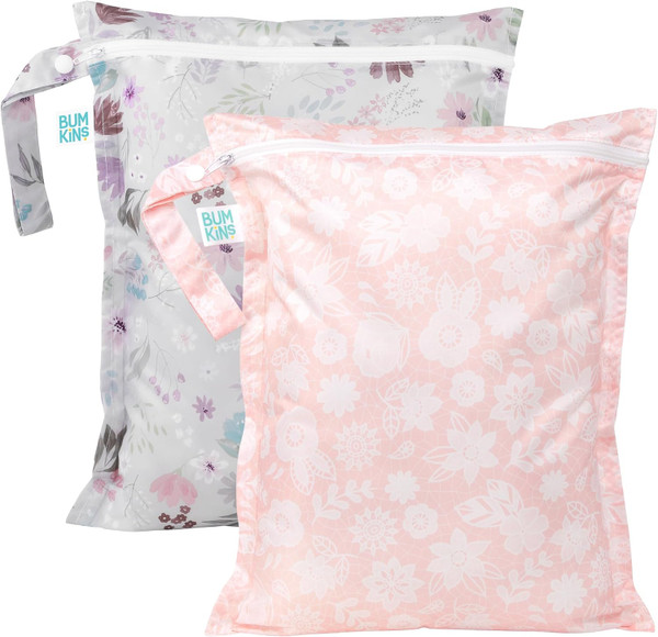 Bumkins Waterproof Wet Bag for Baby, Travel, Swim Suit, Cloth Diapers,