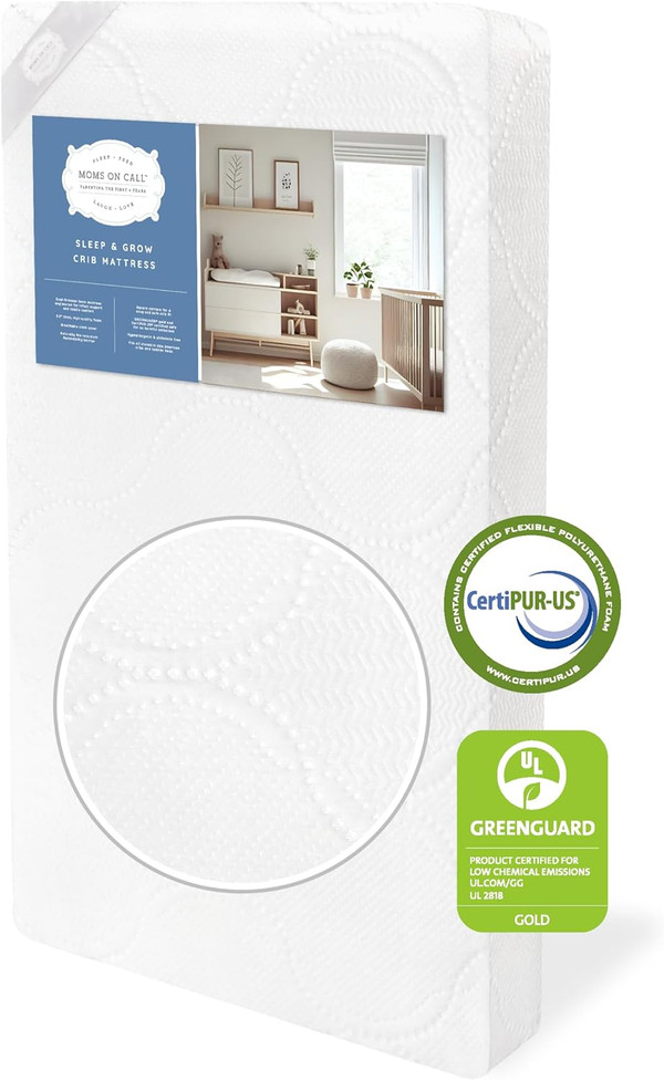 Sleep & Grow Crib Mattress | Infant to Toddler Dual Firmness | Supports Safe Sleep and Healthy Development | Hypoallerge