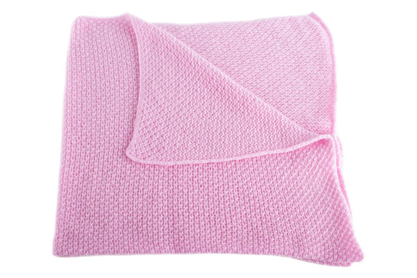 Girls Super Soft 100% Cashmere Baby Blanket - 'Baby Pink' - Hand Made in Scotland by Love Cashmere