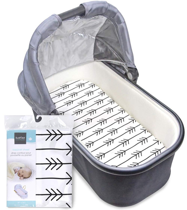 Kushies Baby Fitted Bassinet Sheets - 30 x 18 Bassinet Mattress Mini Crib Sheets - One Direction for Playpen & Bed Side